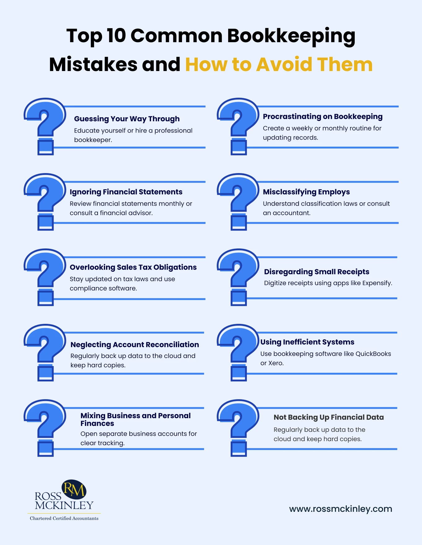 Top 10 Common Bookkeeping Mistakes and How to Avoid Them 7 10 Common Bookkeeping Mistakes and How to Avoid Them