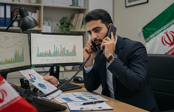 Flat Lay of Iranian Accounting Tools
