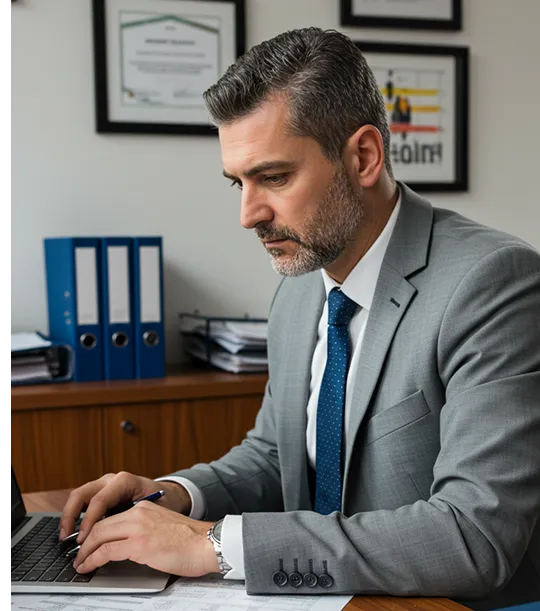 A professional male accountant in his mid