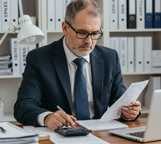 Accountant Preparing Self Assessment Return