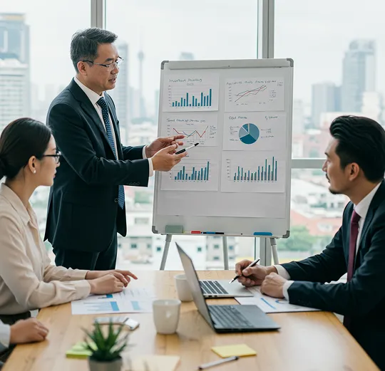 Male Accountant Assisting Small Business Owner