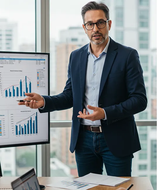 Male Accountant Reviewing HMRC Letter