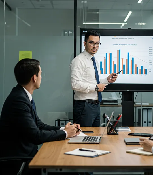 business people meeting crystal