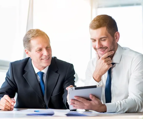 accountant analyzing data