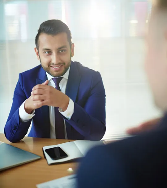 accountant discussing reports