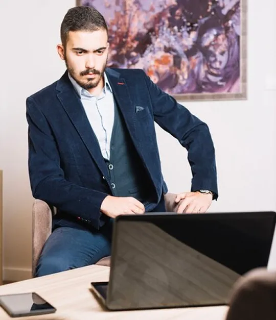 accountant preparing annual report