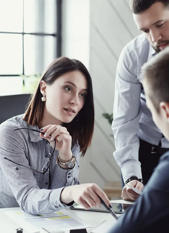 accountant preparing balance sheet