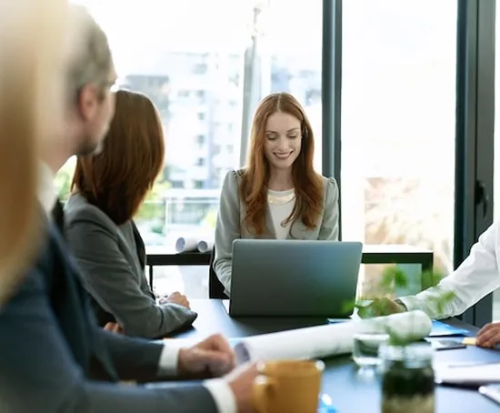 accountant using calculator