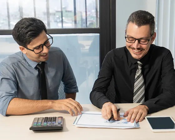 modern accounting workspace